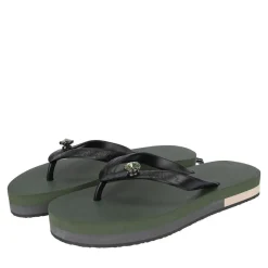 UZURII Zehentrenner Mondriaan Switch Mid Heel dunkel-grün Flip Flops