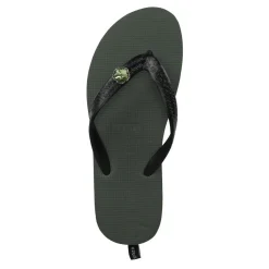 UZURII Zehentrenner Mondriaan Switch Mid Heel dunkel-grün Flip Flops