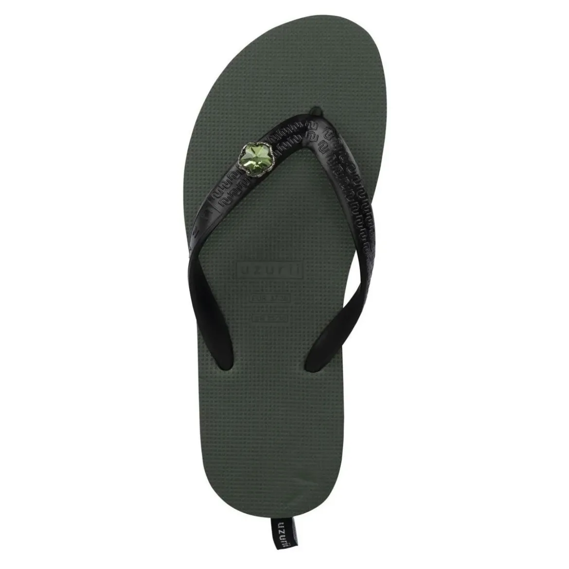 UZURII Zehentrenner Mondriaan Switch Mid Heel dunkel-grün Flip Flops