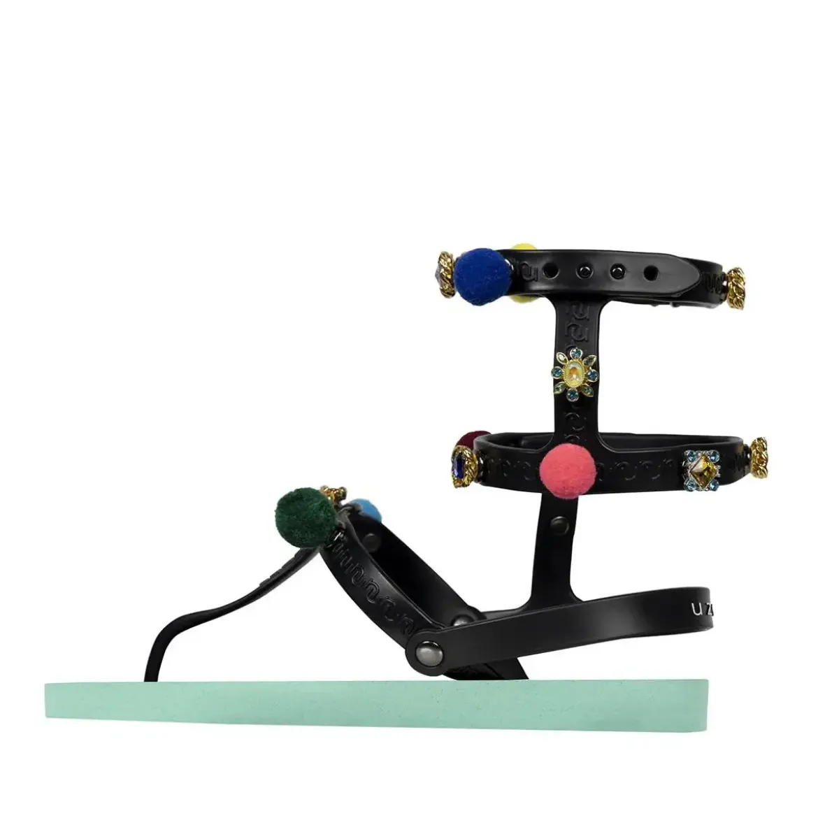 UZURII Zehentrenner Mondriaan Colorful Black mintgrün Flip Flops