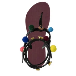 UZURII Zehentrenner Mondriaan Colorful Black bordeaux Flip Flops