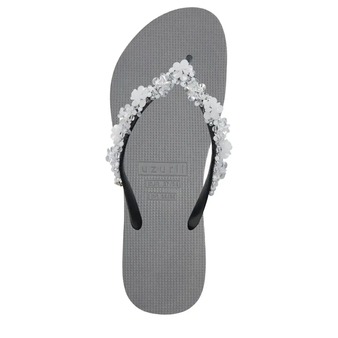 UZURII Zehentrenner Precious Bloom White silber Flip Flops