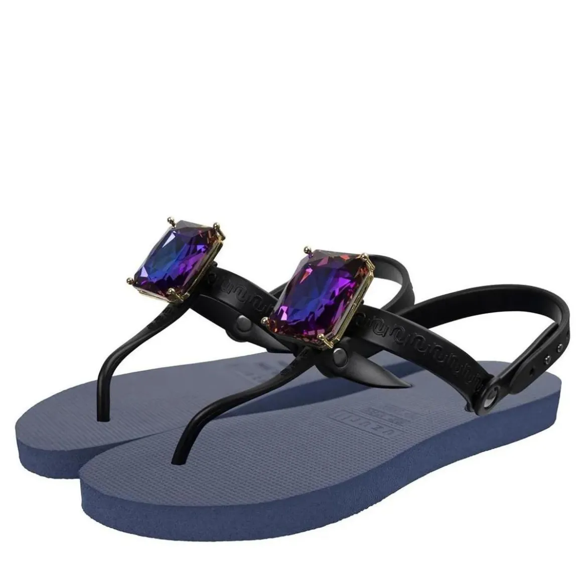 UZURII Zehentrenner Selena Diamond Blue marineblau Flip Flops