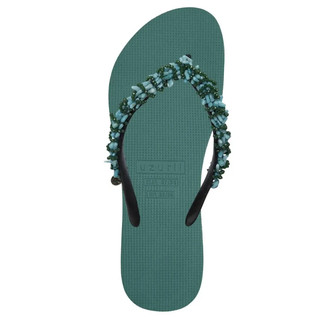 UZURII Zehentrenner Selena Diamond Silver natur Flip Flops