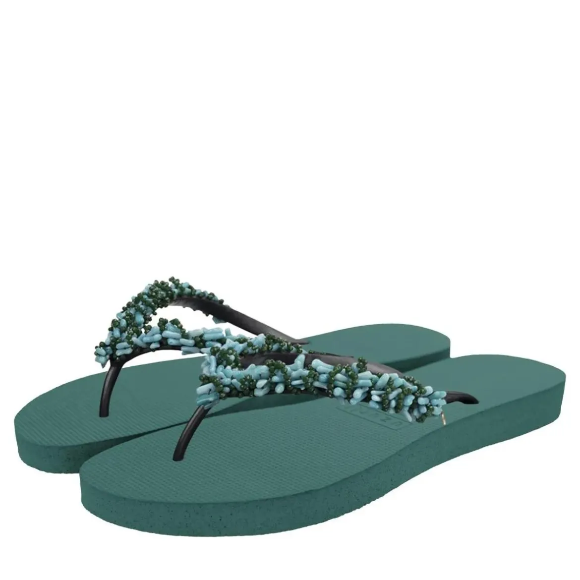 UZURII Zehentrenner Selena Diamond Silver natur Flip Flops