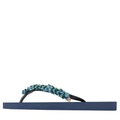 UZURII Zehentrenner Selena Diamond Silver marineblau Flip Flops