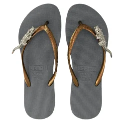 UZURII Zehentrenner Silver Crocodile Switch silber Flip Flops