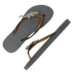 UZURII Zehentrenner Silver Crocodile Switch silber Flip Flops