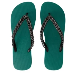 UZURII Zehentrenner Silver Large grün Flip Flops
