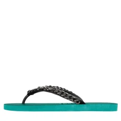 UZURII Zehentrenner Silver Large grün Flip Flops
