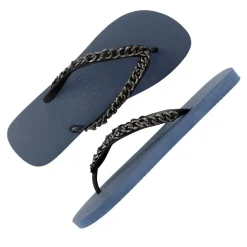 UZURII Zehentrenner Silver Large marine Flip Flops