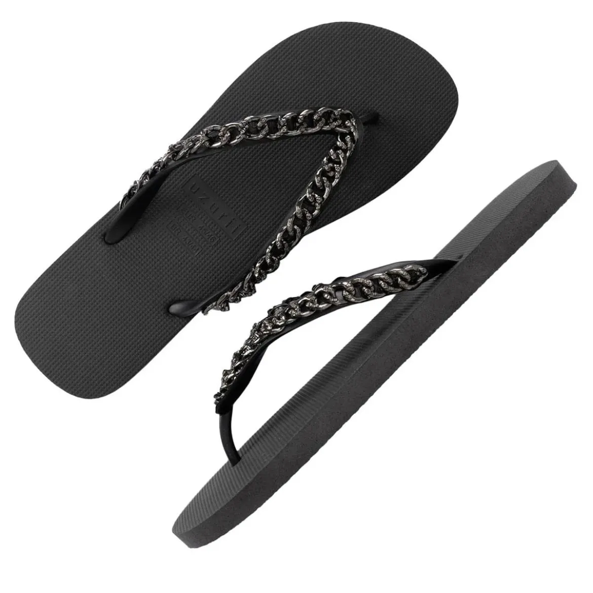 UZURII Zehentrenner Silver Large schwarz Flip Flops