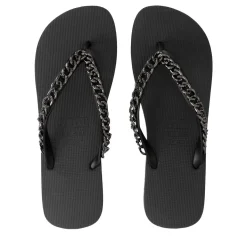 UZURII Zehentrenner Silver Large schwarz Flip Flops