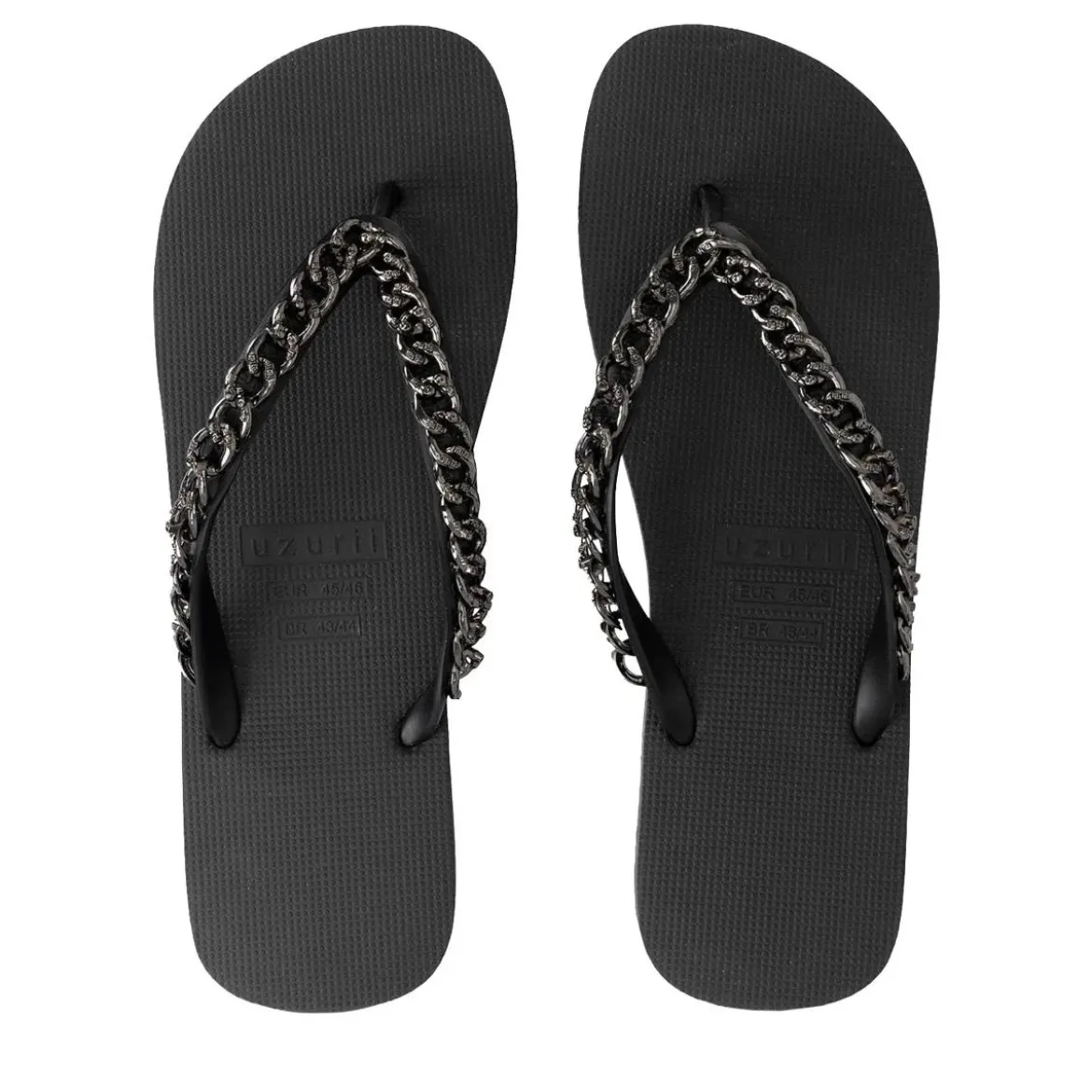 UZURII Zehentrenner Silver Large schwarz Flip Flops