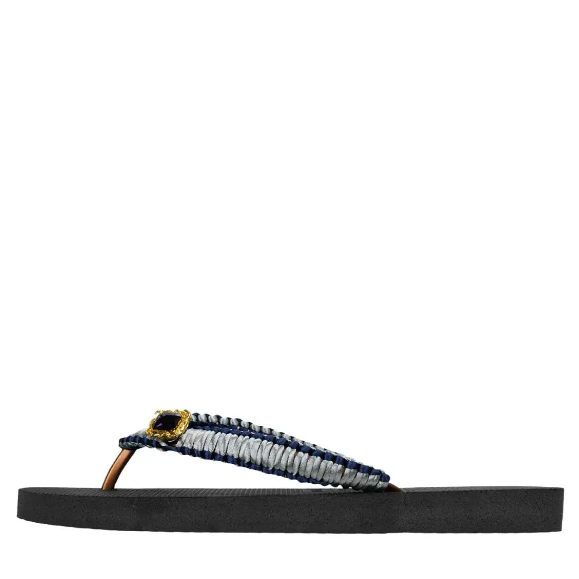 UZURII Zehentrenner Silver Macrame Switch schwarz Flip Flops