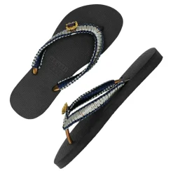 UZURII Zehentrenner Silver Macrame Switch schwarz Flip Flops