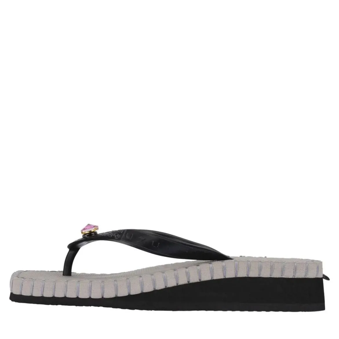 UZURII Zehentrenner Stitched by S Mid Heel Taupe taupe Flip Flops