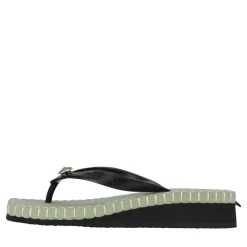 UZURII Zehentrenner Stitched by S Mid Heel Green grün Flip Flops