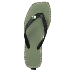 UZURII Zehentrenner Stitched by S Mid Heel Green grün Flip Flops