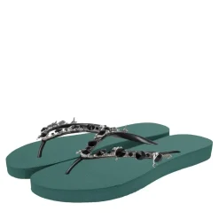 UZURII Zehentrenner Switch Mid Heel Army Green natur Flip Flops