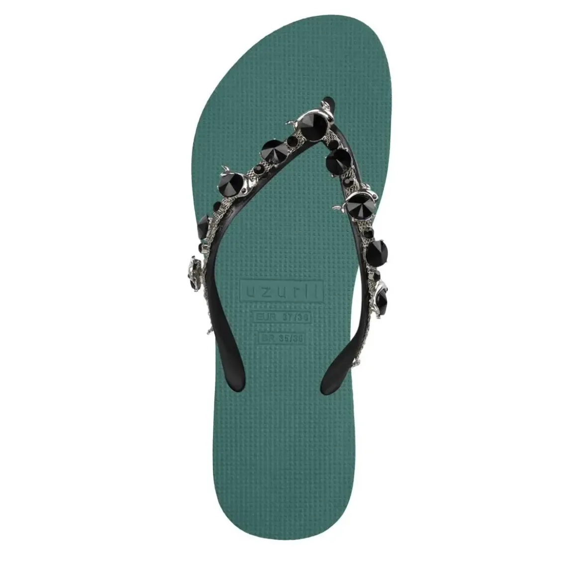 UZURII Zehentrenner Switch Mid Heel Army Green natur Flip Flops