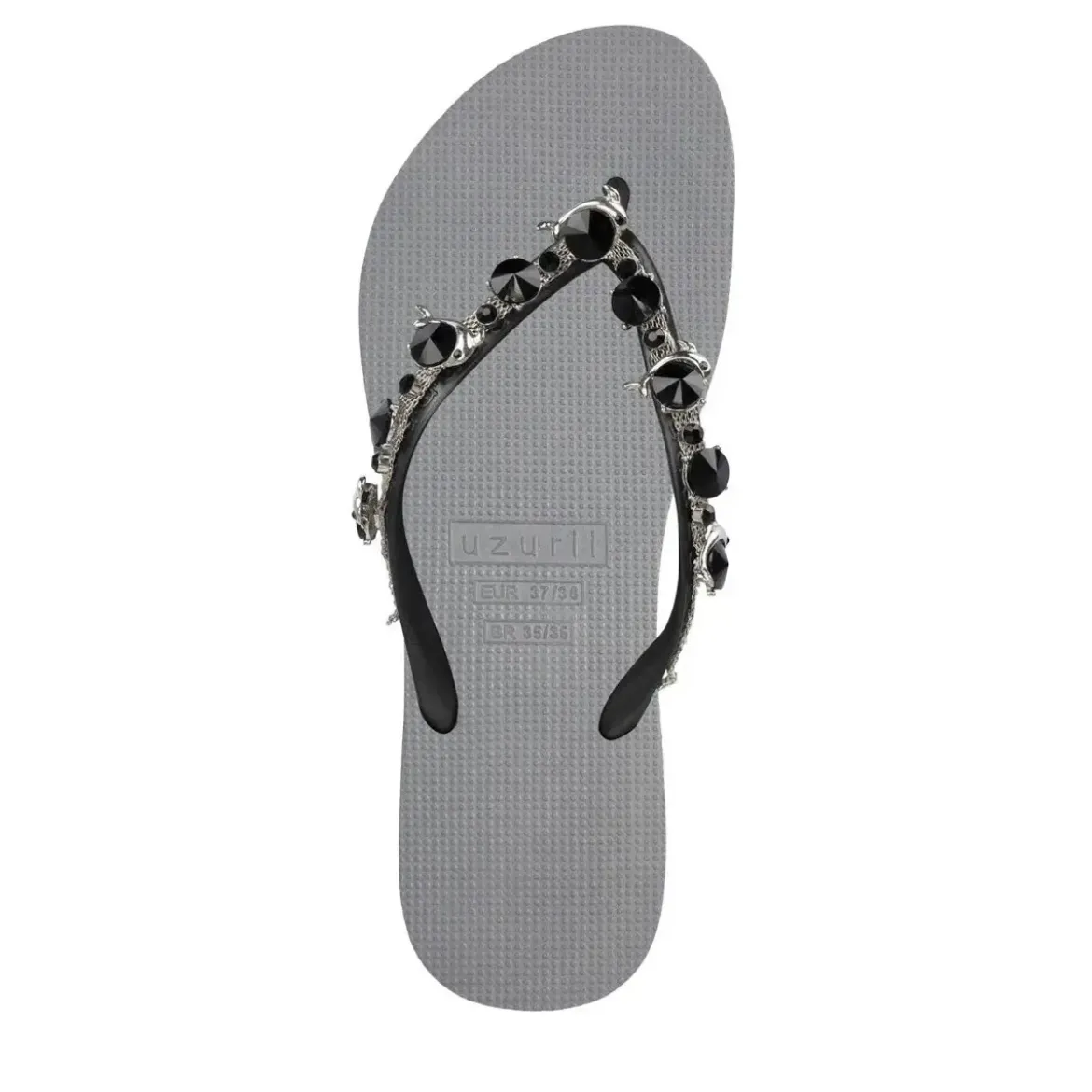 UZURII Zehentrenner Switch Mid Heel Army Green silber Flip Flops