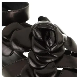 Valentino Garavani Atelier Rose Edition Sandals Leather Black Sandalen