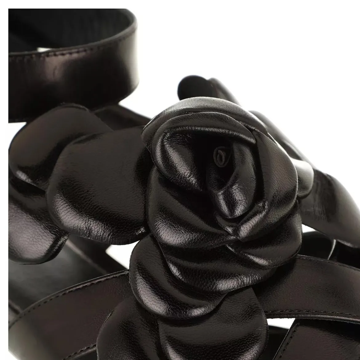 Valentino Garavani Atelier Rose Edition Sandals Leather Black Sandalen