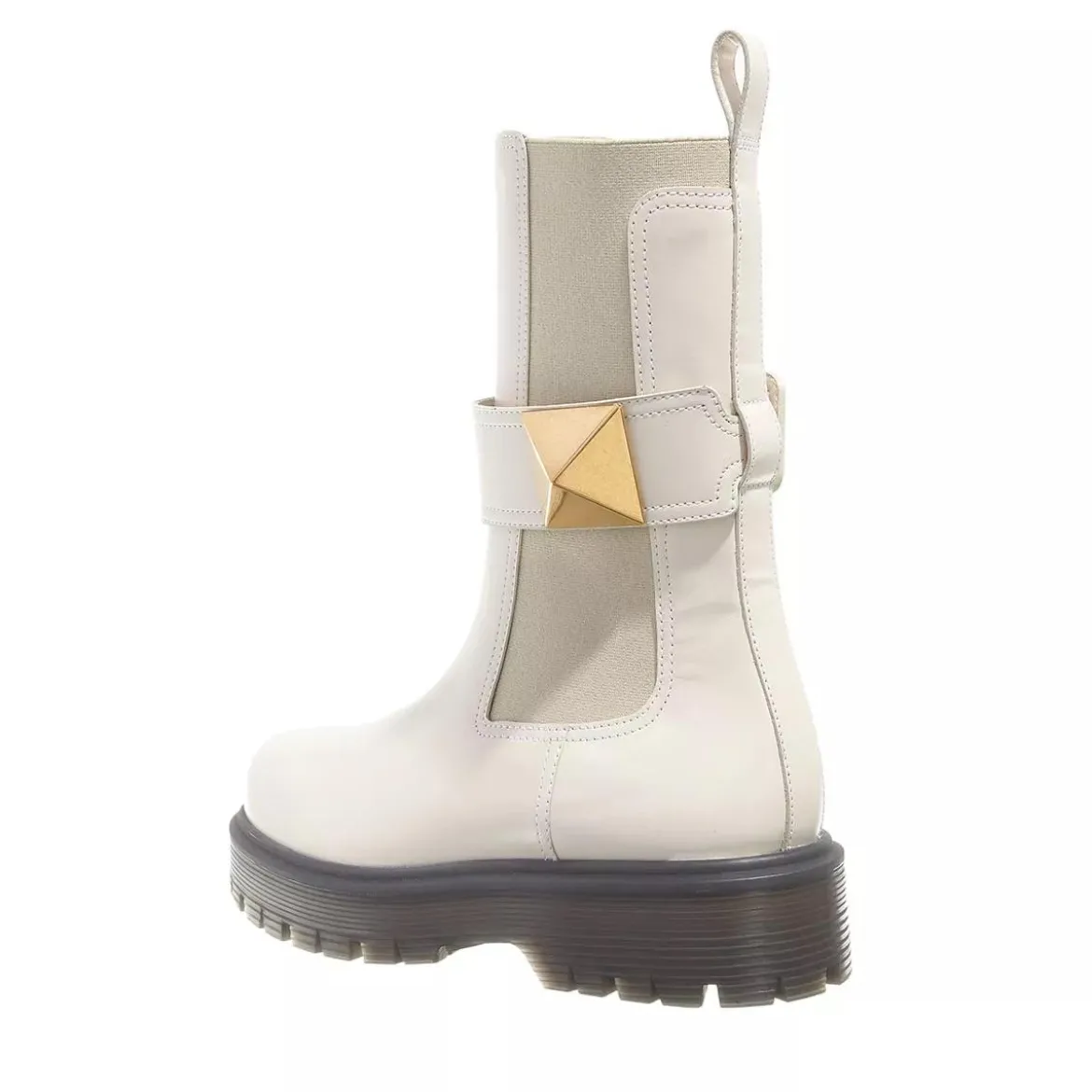 Valentino Garavani Boots Ivory Chelsea Boots
