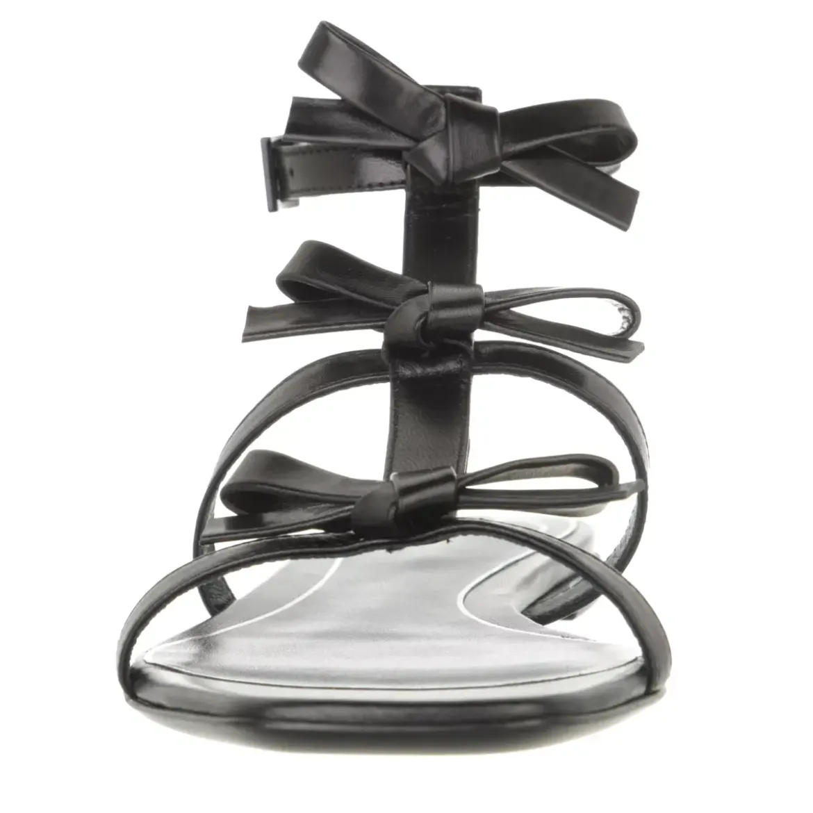 Valentino Garavani French Bow Flat Sandals Black Sandalen