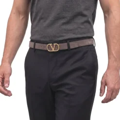 Valentino Garavani Gürtel aus Veloursleder braun Gürtel