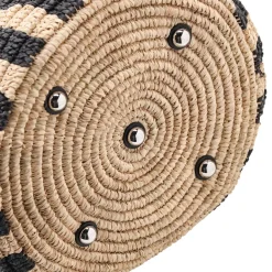 Valentino Garavani Handtasche aus Raffia schwarz Tote