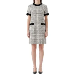 Valentino Garavani Midikleid aus Schurwolle-Seiden-Mix weiß Minikleid