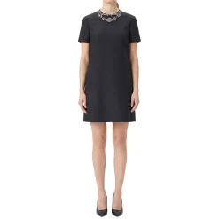 Valentino Garavani Minikleid aus Schurwolle & Seide schwarz Minikleid