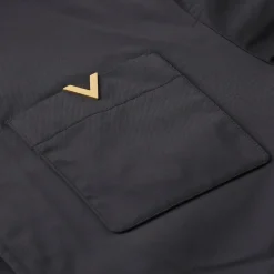 Valentino Garavani Overshirt mit Logo schwarz Hemd