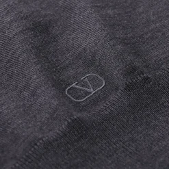 Valentino Garavani Poloshirt aus Wolle grau Poloshirt