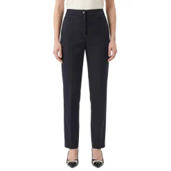 Valentino Garavani Regular-Fit Hose aus Wolle schwarz Stoffhose