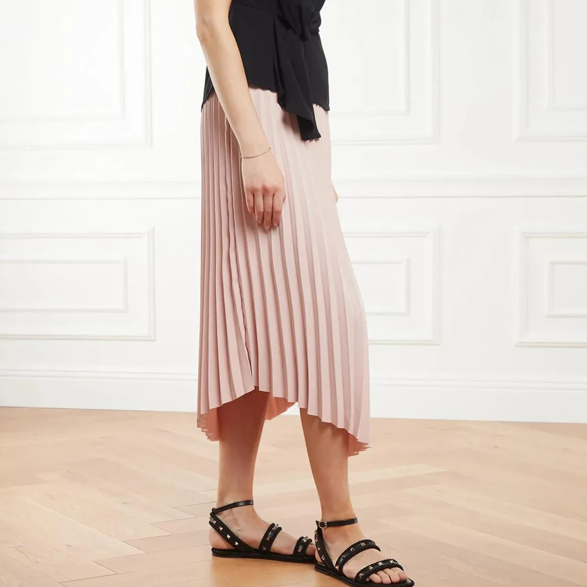 Valentino Garavani Rockstud Torchon Sandal Nero Sandalen