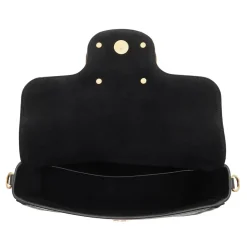 Valentino Garavani Shoulder Bag Alltime Brass Logo Nero Crossbody Bag