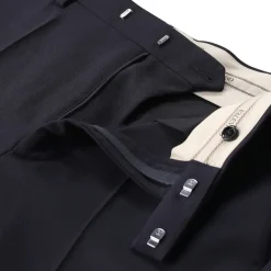 Valentino Garavani Slim-Fit Hose aus Schurwolle dunkelblau Stoffhose
