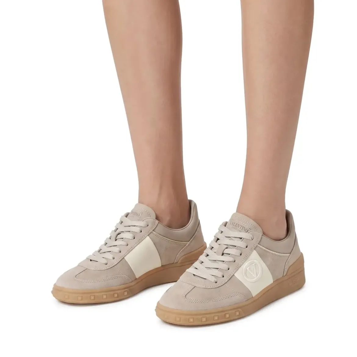 Valentino Garavani Sneaker Upvillage Crosta beige Schnürschuhe