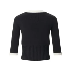 Valentino Garavani Strickjacke aus Baumwolle schwarz Strickjacke