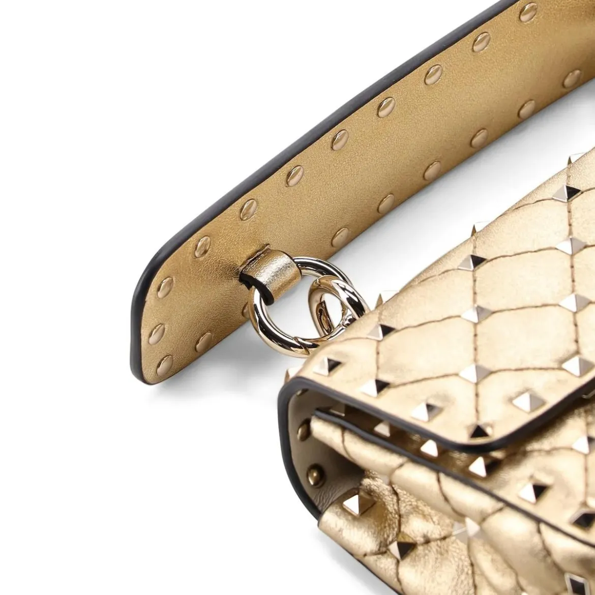 Valentino Garavani Tasche mit Nieten gelb Crossbody Bag