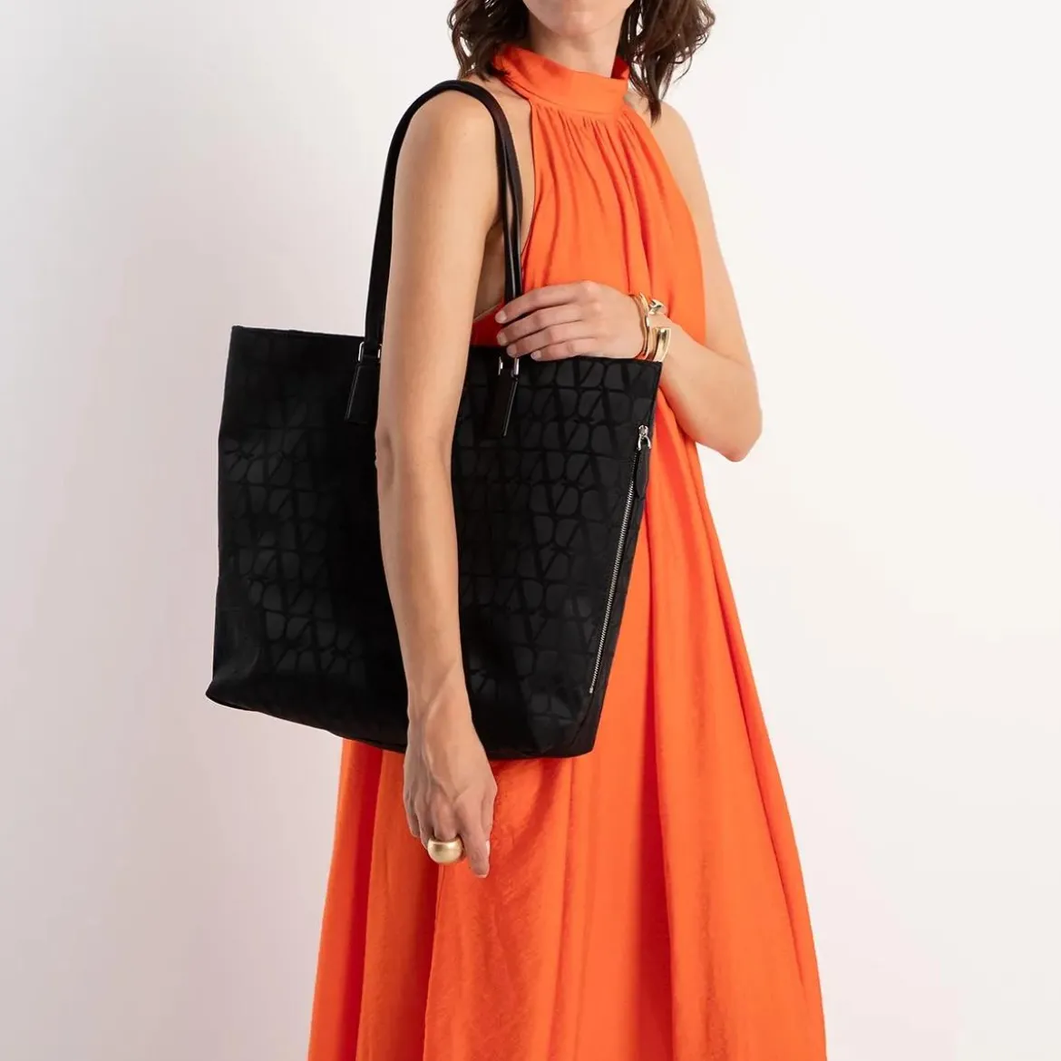 Valentino Garavani Tiole Iconographe Tote Bag Black Shopper