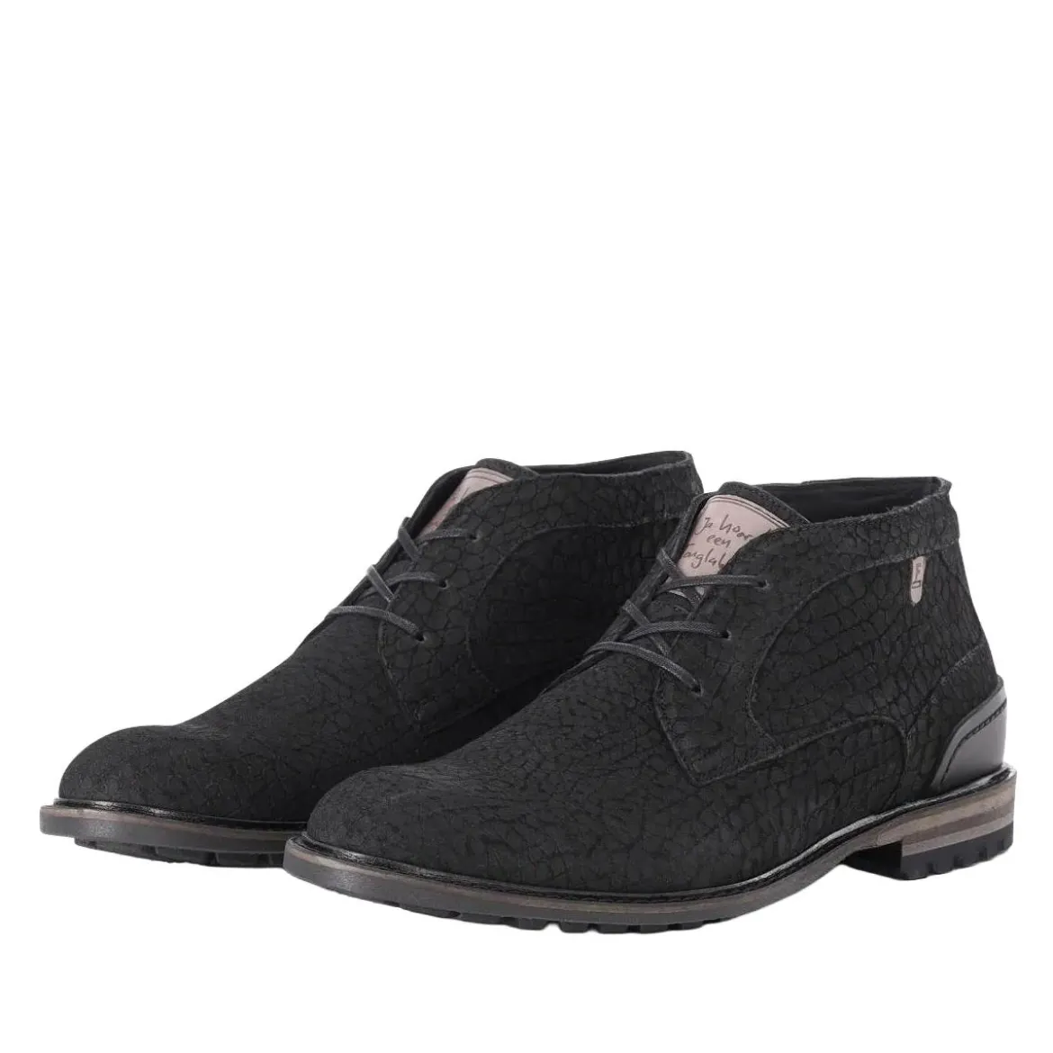 Van Bommel Boots Crepi Schwarz Schnürschuhe