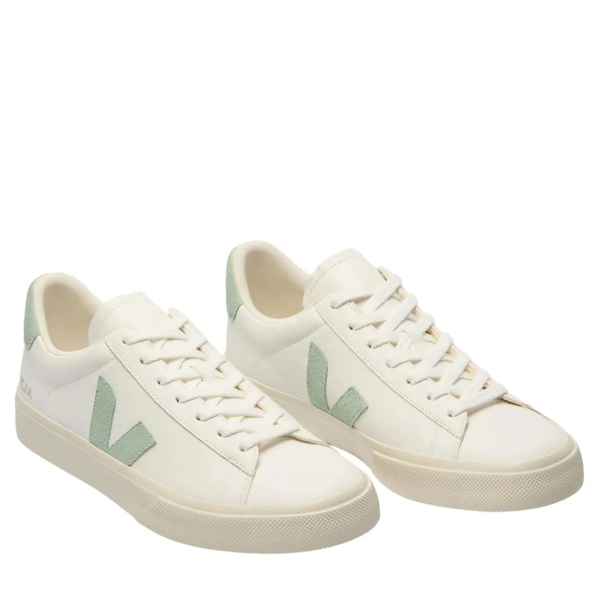Veja Campo Leather Extra White Matcha Low-Top-Sneaker