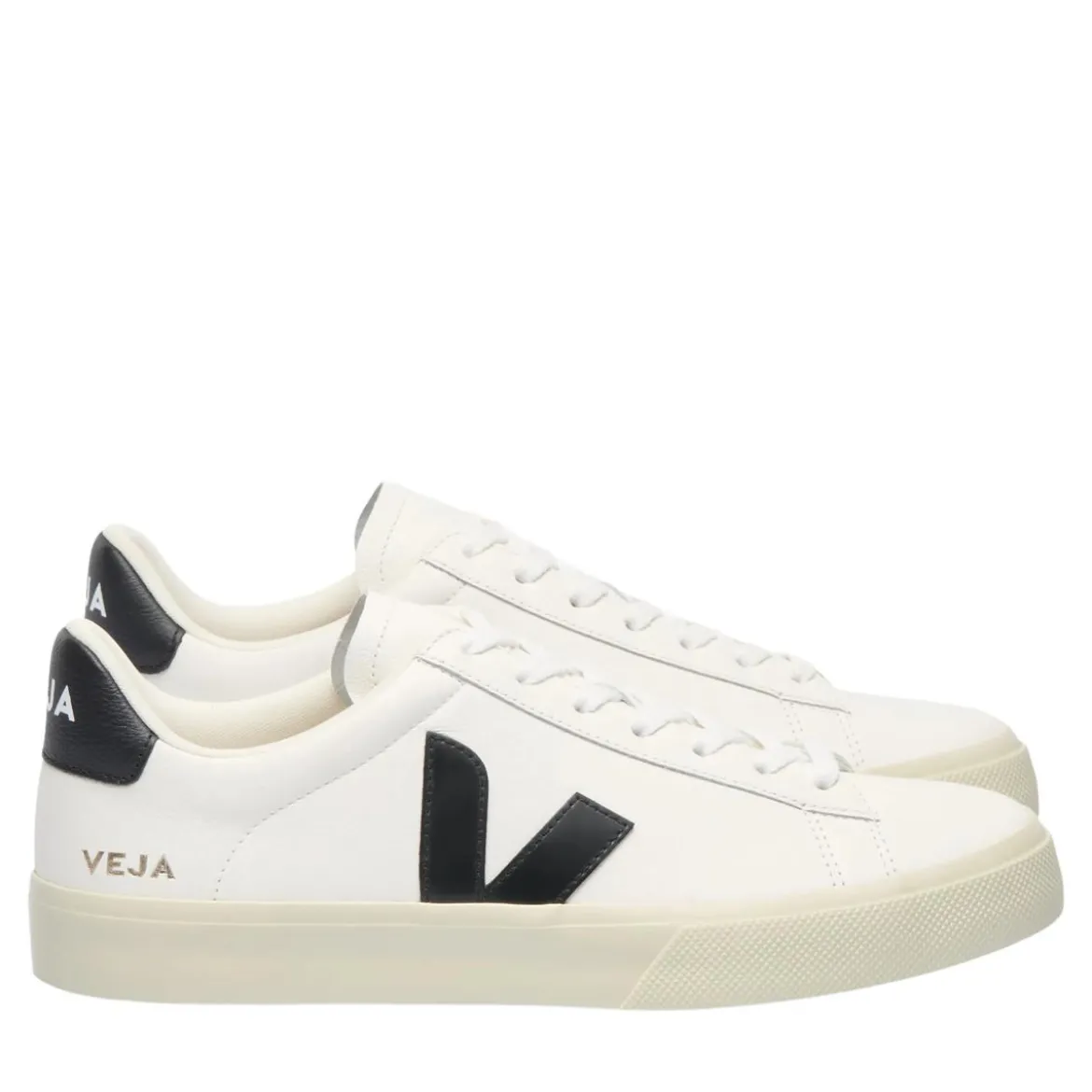 Veja Campo Leather Extra White Black Low-Top-Sneaker