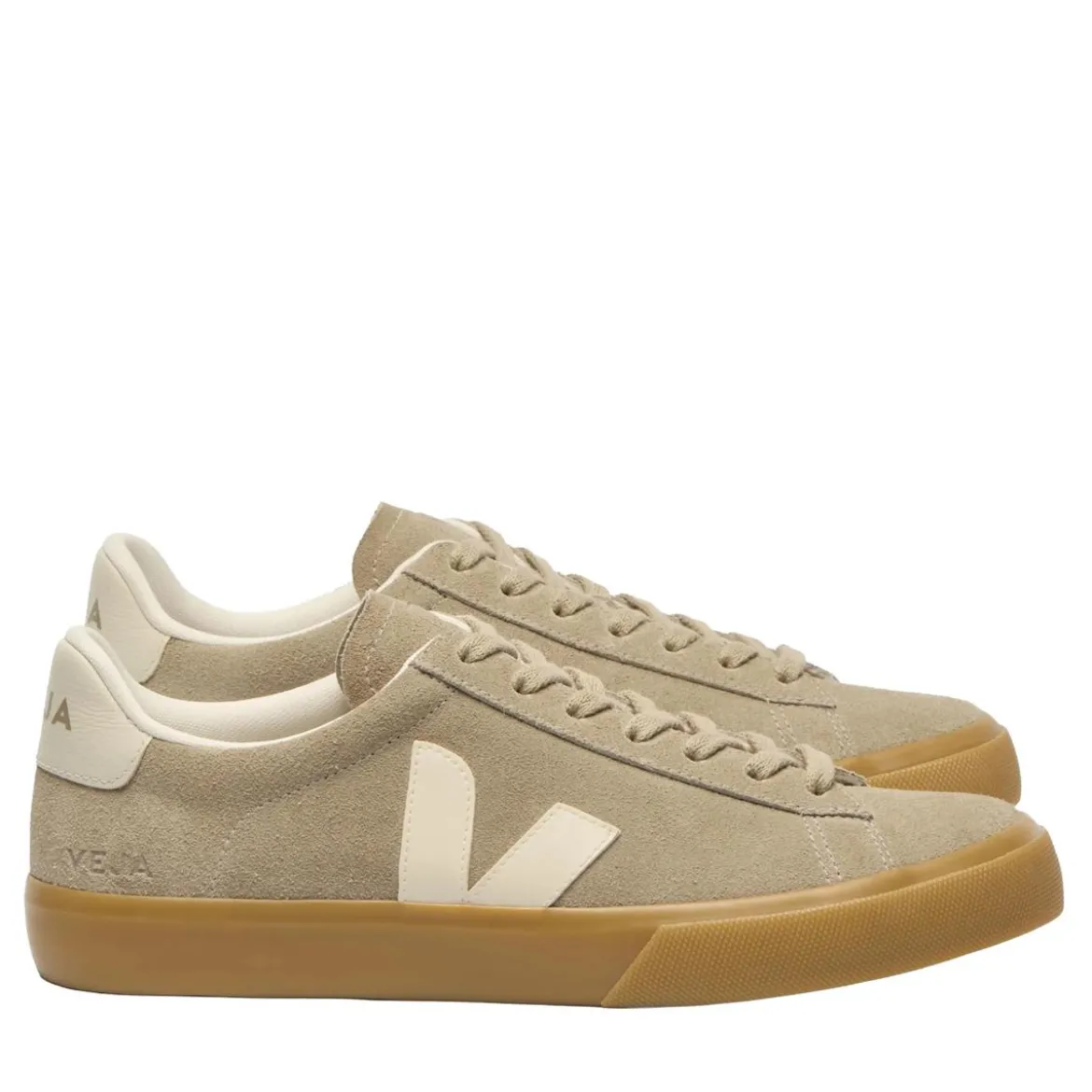 Veja Campo Suede Taupe Pierre Natural Low-Top-Sneaker