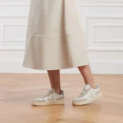 Veja V-90 Extra White Pierre Steel Low-Top-Sneaker
