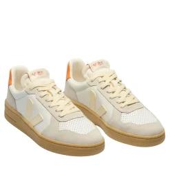 Veja V82 Leather Pure Calcaire Fury Low-Top-Sneaker